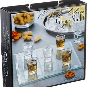 Crystal Clear Shot Glass Tic Tac Toe Bar Game Set